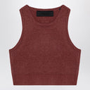 Fear of God Essentials Sporty burgundy honeycomb tank top