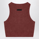 Camiseta sin mangas deportiva burdeos de panal Fear of God Essentials