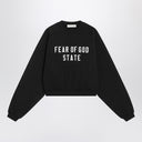 Fear of God Essentials Schwarzes 90er Jahre Rundhalsausschnitt Sweatshirt