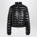Moncler X Edward Enninful Schwarze glänzende Daunenjacke aus Nylon