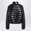 Moncler X Edward Enninful Schwarze glänzende Daunenjacke aus Nylon