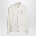 Moncler Genius White Satsuma shacket in canvas and nylon