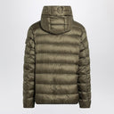 Piumino corto Moncler con zip in kaki