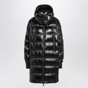 Moncler Grenoble Long glossy black down jacket