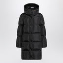 Moncler Litte long black quilted jacket