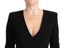 Elegant Black V-Neck Mini Dress - Allure Absolue