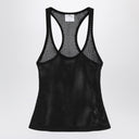 Courreges Courrèges Black mesh tank top in cotton