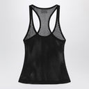 Courreges Courrèges Black mesh tank top in cotton