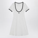 Courreges Courrèges schwarzes/weißes Minikleid aus Baumwolle