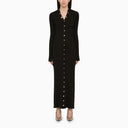 The Attico Black viscose long cardigan