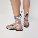 A.EMERY Die Heidi Sandalen Schlangen-Effekt aus Leder