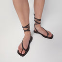 A.EMERY Las Sandalias Heidi marrón oscuro en cuero