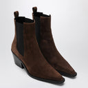 A.EMERY As botas de cano curto Leo em camurça cor conhaque