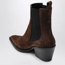 A.EMERY As botas de cano curto Leo em camurça cor conhaque