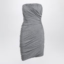 The Attico Grey draped viscose mini dress