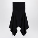 The Attico Black asymmetric cotton skirt