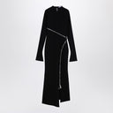 Vestido midi negro con cremallera de The Attico