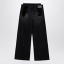 Jeans de mezclilla anchos negros lavados de The Attico