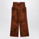 Die Attico braun schattierten Baggy-Jeans