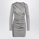 Das Attico drapierte graue Minikleid