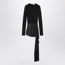 Das Attico Mini schwarzes Kleid mit Thermostrass