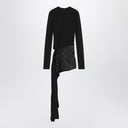 The Attico Mini black dress with thermostrass