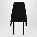 Bermudas anchas de algodón negro The Attico