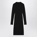 Vestido midi preto The Attico com zíper com logo