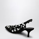 The Attico Black Grid Slingback