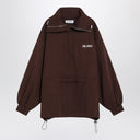 Sudadera marrón de algodón The Attico con logotipo