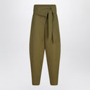 The Attico Military green wool gabardine trousers