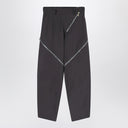 The Attico Dark grey trousers with zip details