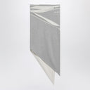 The Attico Asymmetric grey mélange cotton skirt
