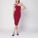 ISABEL MARANT One-shoulder Ethel dress in light burgundy