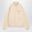 JACQUEMUS Beige cotton zip-up sweatshirt