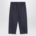 Moncler Genius blaue Hose aus Baumwollgabardine