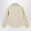 Moncler Light beige zip jacket in wool blend