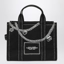 Marc Jacobs The Small Tote Bag nera in canvas with designs