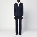 Traje de lana azul marino cruzado Tagliatore