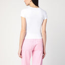 T-shirt bianca Marc Jacobs con logo e micro cristalli