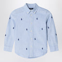 Polo Ralph Lauren Light blue button-down shirt with logos