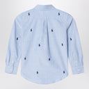 Polo Ralph Lauren Light blue button-down shirt with logos