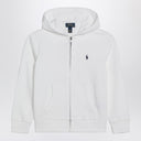 Sudadera blanca con cremallera Polo Ralph Lauren en mezcla de algodón