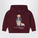 Polo Ralph Lauren Bordeaux cotton Polo Bear sweatshirt