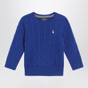 Polo Ralph Lauren Bright blue cable-knit crewneck sweater