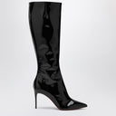 Высокие черные сапоги из лакированной кожи Christian Louboutin