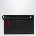 Christian Louboutin Black leather shoulder bag with studs