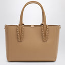 Borsa mini tote Cabata beige in pelle Christian Louboutin