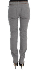 Chic Gray Casual Cotton Pants Ermanno Scervino