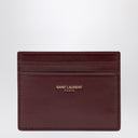 Saint Laurent Dark ruby leather credit card holder